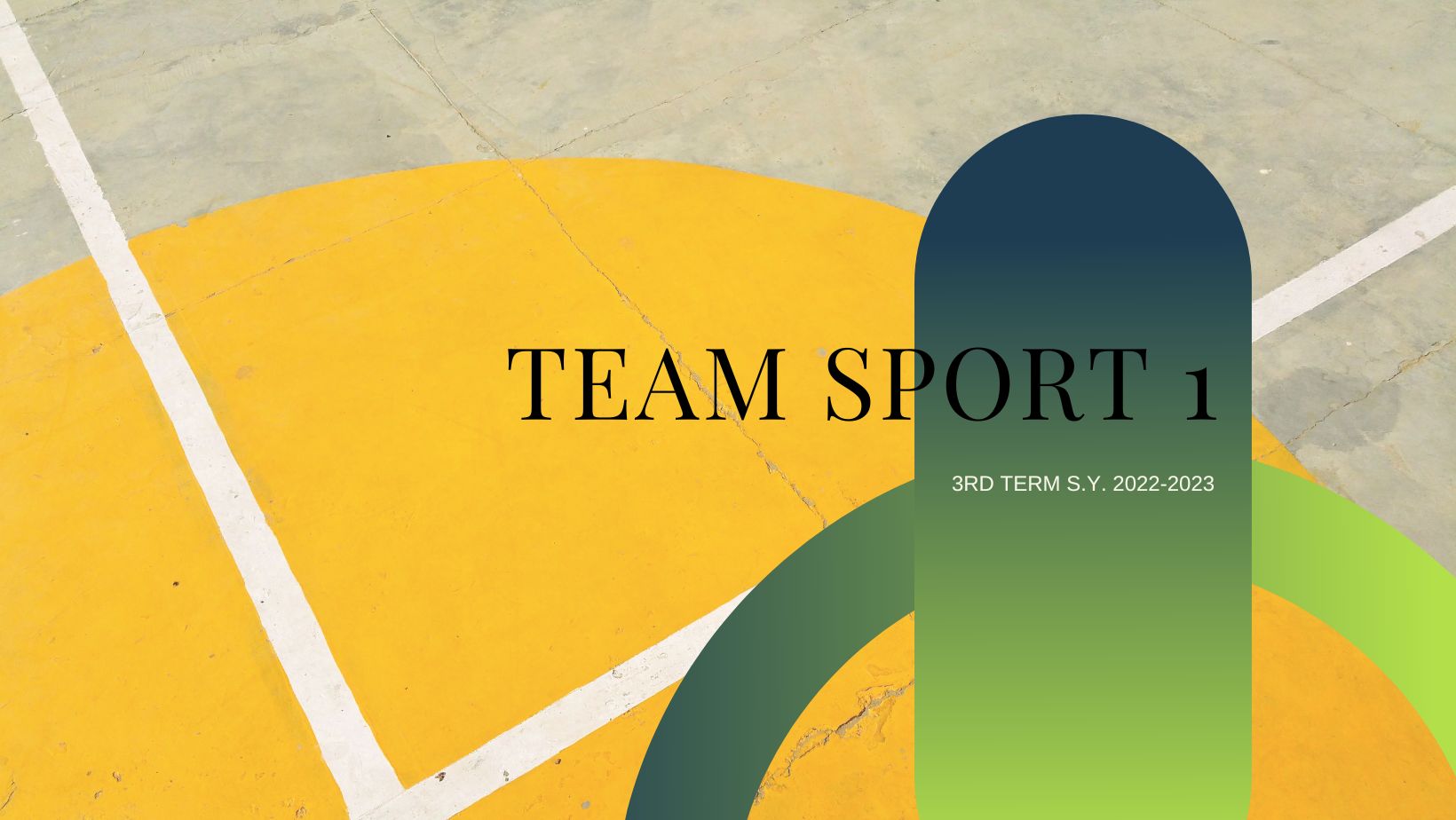 TEAM SPORTS I (SOCCER, BASKETBALL, VOLLEYBALL AND SOFTBALL, NON-TRADITIONAL: ULTIMATE HANDBALL, FLOORBALL, FUTSAL)-BPHE-AG 2-BPHE-AG-II-1 2S-PHED12 (M/TH 01:00PM-03:00PM/01:00PM-03:00PM)